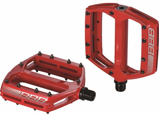 BBB CoolRide BPD-36 Platformpedal Rød Alu, 103x90mm, 10-pins, 440gr 